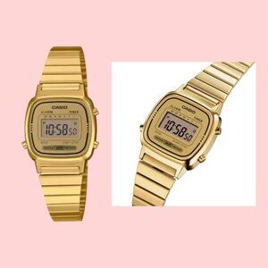Casio Vintage Style LA670WGA-9 Stainless Steel Women's Watch, Gold Tone